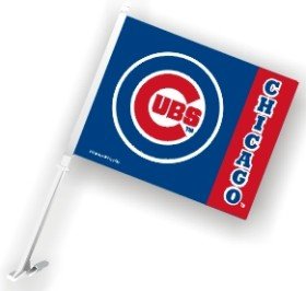 Chicago Cubs MLB Premium Satin Car Flag