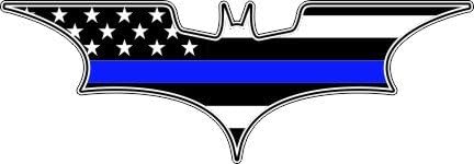 DARK NIGHT BLUE LINE Support Police Decals - Large 2x6 inch Premium Decal Sticker for cars, lap tops,"Get "3" PAKC OFBlue Line POLICE Stickers $7.85