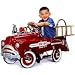 Pedal Fire Truck Deluxe (red body with white graphics) by American Retro