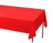 Red Rectangle Plastic Table Cover
