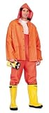 3 Pc. PVC Heavy Duty Orange Rainsuit X-Large