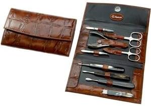 Manicure Etui Cowhide Leather Brown