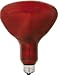 GE 37771 R40 Heat Lamp, Red, 250-Watt