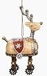 5" Amusements Retro Vintage Reindeer Robot Christmas Ornament