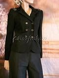 $525 DKNY DONNA KARAN Beaded Black Felted Wool Jacket 6