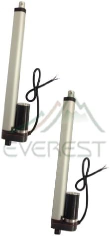 TWO Heavy Duty 10 Inch Linear Actuator 10" Stroke 200 Pound Max Lift 12 Volt DC