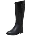 Chooka Women's Croco Riding Boot Rain Boot,Black,10 M US