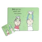 'Charlie & Lola' Cork-Backed Placemat & Coaster Set - "Peas Are Too Small And...