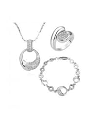 XiangGang ShaoGi 18k White Gold, Round Diamond Ball Fashion Sets, Gold And White - 18 inch