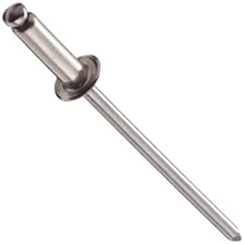 Carbon Steel Blind Rivet, #30 Drill Size, .188"-0.25" Grip Range, .400" Length, 1/8" Diameter, Pack Of 100