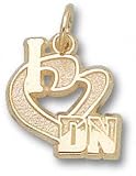 Denver Nuggets Solid 14K Gold ''I Heart'' Logo 1/2'' Pendant