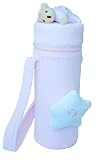 Baby Bottle Bag/ Insulated Single Bottle Holder, Moons & Stars Collection - Pink