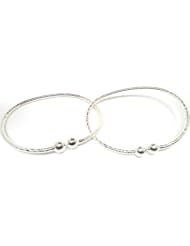 .925 Sterling Silver Big Ball West Indian Bangles