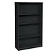 Metal Bookcase, Four-Shelf, 34-1/2w x 12-5/8d x 59h, Black, Sold as 1 Each