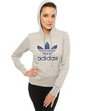 adidas - adidas The Trefoil Hoody in Heather Gray,Sweatshirts for Women