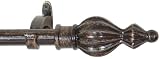 Window Curtain Rod / Drapery Rod 44 Inch - 108 Inch Dome Slai Bronze