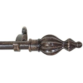 Window Curtain Rod Drapery Rod 44 Inch - 108 Inch Dome Slai Bronze