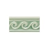 Adex USA Hampton Listello Waves 3 x 6 Green Ceramic Tile & Stone