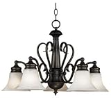 Kenroy Home 91395BS Wynwood 5-Light Chandelier, Brushed Steel