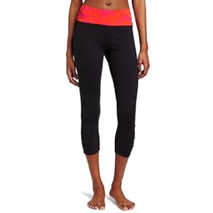 Zobha Women's Ruched Capri, Black/Blossom, 10