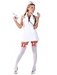 Sexy Naughty Nurse Shirt Dress Theatre Costumes Backless Mini Dress Includes Hat