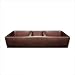 Copperhaus Large 53" x 19" Triple Bowl Undermount Farmhouse Sink Front Apron Finish: Smooth Copper