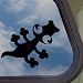 GECKO LIZARD SALAMANDER Black Decal Truck Window Sticker