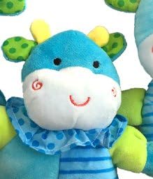 Crib Critters by Linzy 3 Pc. Baby Toy Gift Set - Blue Giraffe Crib or Stroller Toy Gift Combo