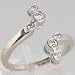 14K White Gold Diamond Ring Guard - OldCities Estate Jewelry