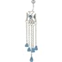 Belly Button Rings Topaz Blue Celtic Cross Chandelier Birthstones Belly Navel Ring Body Jewelry