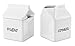 Darware Sugar and Creamer Set, Milk Carton Shaped White Ceramic Cream Jug and Sugar Bowl