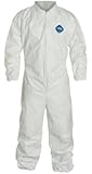 DuPont TY125S Tyvek Disposable Coverall, Elastic Cuff