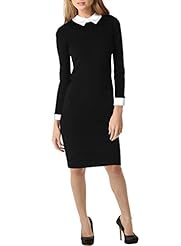 Long Sleeves Knee Length Stretchy Fitted Vintage Polyester/Spandex Bodycon Dress/Club Dress/Evening Dress/Prom Dress/Wedding Party Dress 