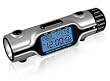 Pocket Size World Time Travel Alarm Clock with calendar, Timer, Temperature display and 3 LED flashlight - White