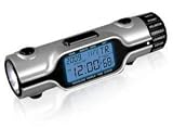 Pocket Size World Time Travel Alarm Clock with calendar, Timer, Temperature display and 3 LED flashlight - White