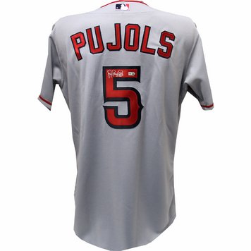 Albert Pujols Autographed Los Angeles Angels Grey Authentic Jersey