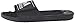 adidas Men's Adissage 2.0 Slides Sandal, Black/Metallic Silver, 9