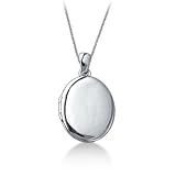 Sterling Silver Oval Pendant w/chain 18