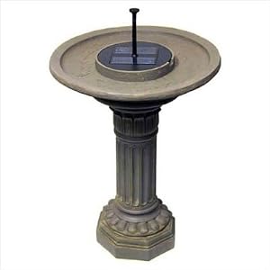 E-V RSR5105 Argos Solar Birdbath Fountain Blue and Greywash by