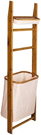 Ancona life Bamboo Storage Shelf Storage Tower Againest the Wall