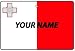 MALTA FLAG CUSTOM CAR AIR FRESHENER
