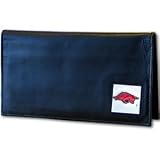 Genuine Leather Checkbook Cover -Arkansas Razorbacks