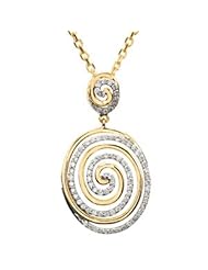 CleverEves 14K Yellow Gold White Gold 1 2 Ct Tw Diamond Necklace