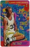Collectible Phone Card: $6. Larry Bird Basketball (5th Card 'Y') Holds Sneaker 12/07/95 PROOF Collectible Phone Card: $6. Larry Bird Basketball (5th Card 'Y') Holds Sneaker 12/07/95 PROOF