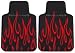 Red Black Flames - 2 pc Floor Mats Set