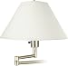Brushed Brass with Empire Shade Plug-In Swing Arm Wall Lamp