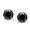Bling Jewelry Sterling Silver Basket Set Round Cut Black CZ Men Unisex Stud Earrings (0.5ct 5mm)