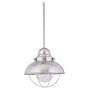Sea Gull Lighting 6658-98 Single-Light Sebring Outdoor Pendant, Clear Seeded Glass and Brushed Stainless