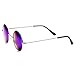zeroUV - Lennon Style Small Round Color Mirrored Lens Circle Sunglasses