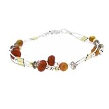 Carnelian & Smoky Quartz Bracelet, 8